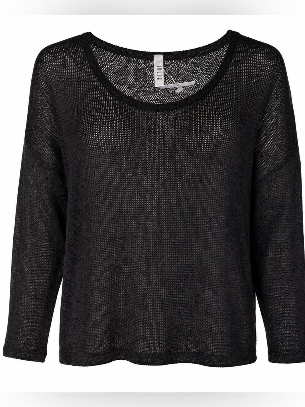 Sheer Knit Black Lightweight Sweater - Jolie- Oversized - Small